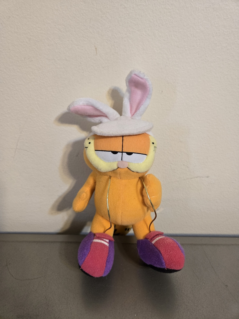 Garfield with Bunny Ears and Colored Shoes 8" Plush Toy